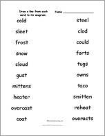 Match the Winter Anagrams